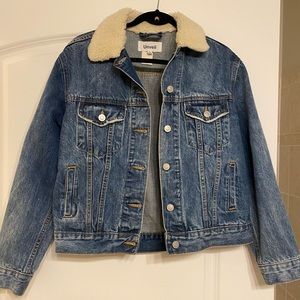 NWT VS PINK SHERPA JEAN JACKET